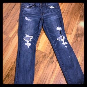 American Eagle skinny distressed jean size 14